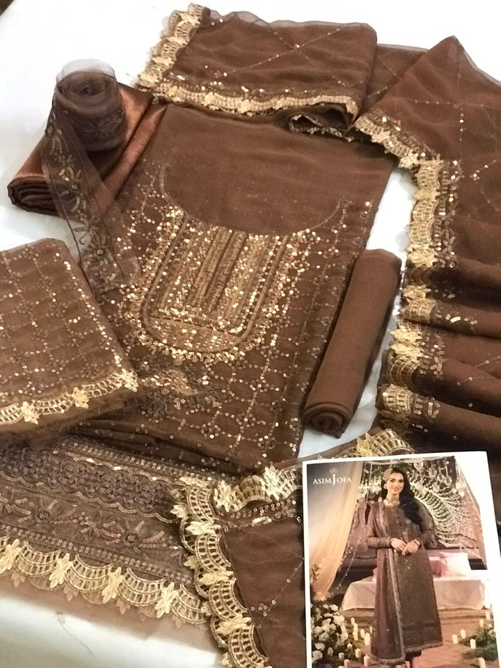 Asim Jofa Chiffon Suit-Replica Suits-Replica Zone