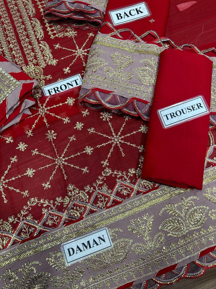 Asim Jofa Chiffon Suit-Replica Suits-Replica Zone