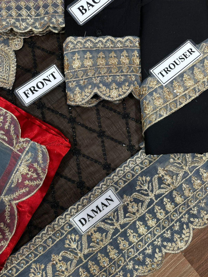 Asim Jofa Chiffon Suit-Replica Suits-Replica Zone