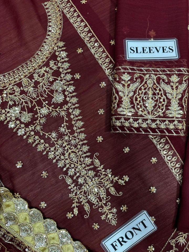 Asim Jofa Chiffon Suit-Replica Suits-Replica Zone