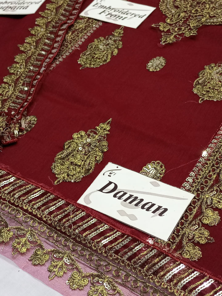 Asim Jofa Chiffon Suit-Replica Suits-Replica Zone