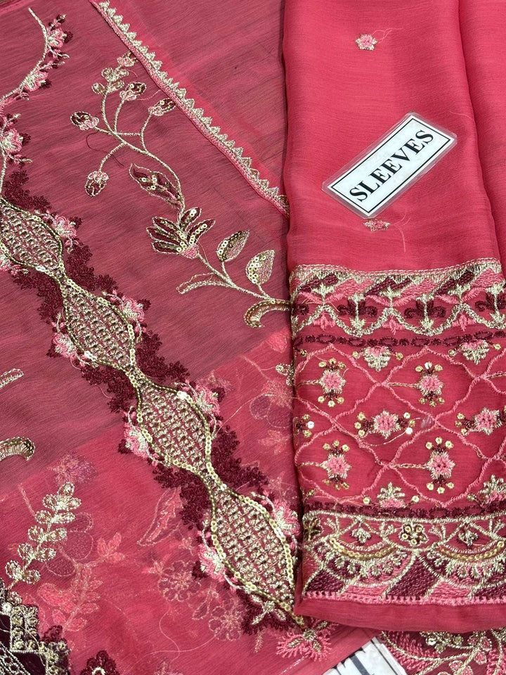 Asim Jofa Chiffon Suit-Replica Suits-Replica Zone