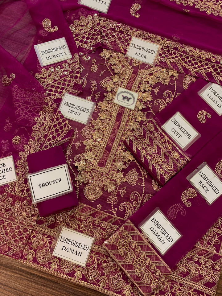 Asim Jofa Chiffon Suit-Replica Suits-Replica Zone