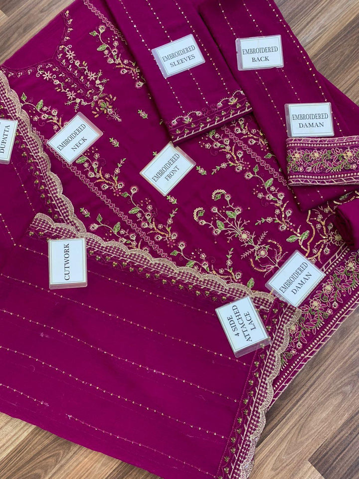 Asim Jofa Chiffon Suit-Replica Suits-Replica Zone