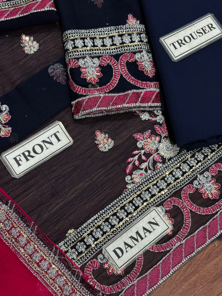 Asim Jofa Chiffon Suit-Replica Suits-Replica Zone