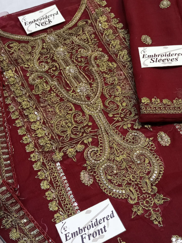 Asim Jofa Chiffon Suit-Replica Suits-Replica Zone