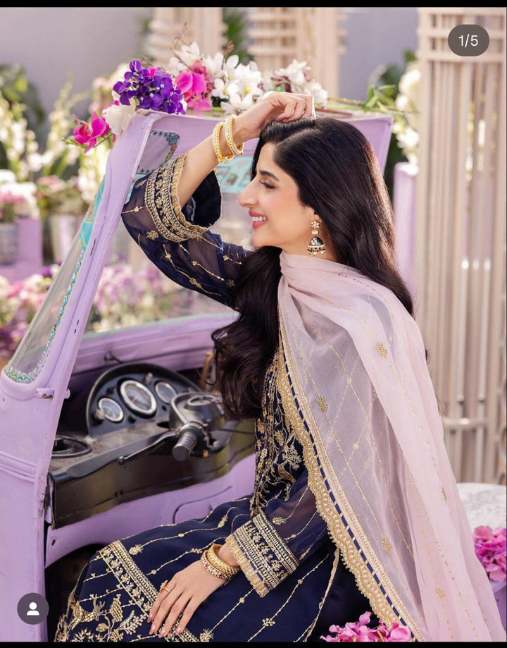 Asim Jofa Chiffon Suit-Replica Suits-Replica Zone