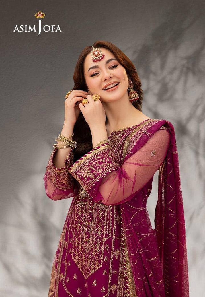 Asim Jofa Chiffon Suit-Replica Suits-Replica Zone