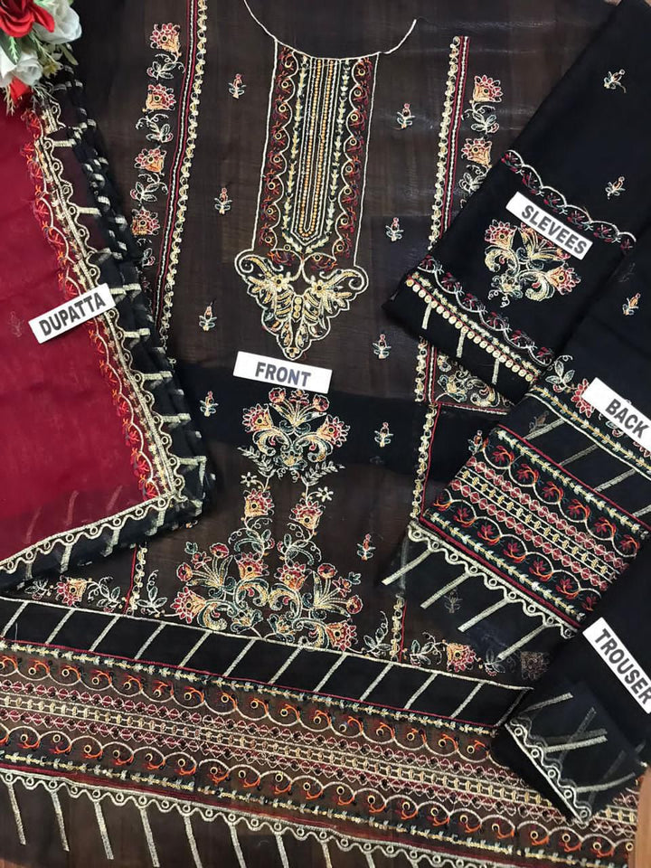 Asim Jofa Chiffon Suit-Replica Suits-Replica Zone
