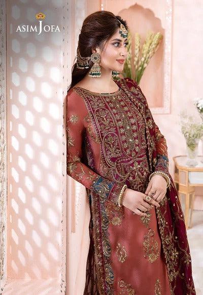 Asim Jofa Chiffon Suit-Replica Suits-Replica Zone