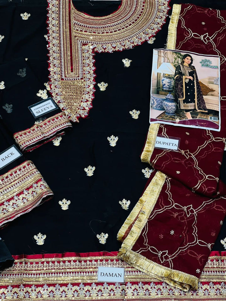 Asim Jofa Chiffon Suit-Replica Suits-Replica Zone