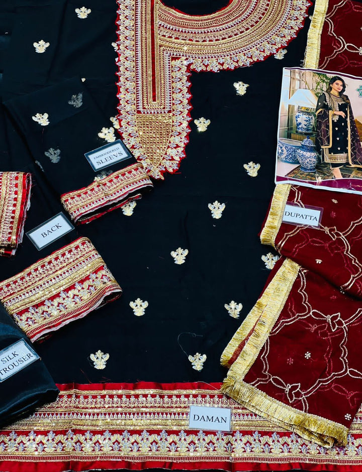 Asim Jofa Chiffon Suit-Replica Suits-Replica Zone