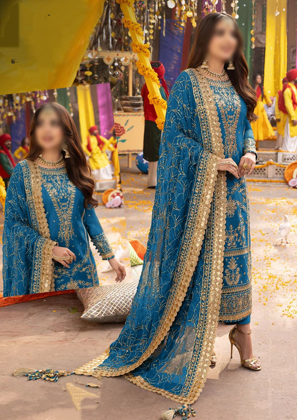 Asim Jofa Chiffon Suit-Replica Suits-Replica Zone