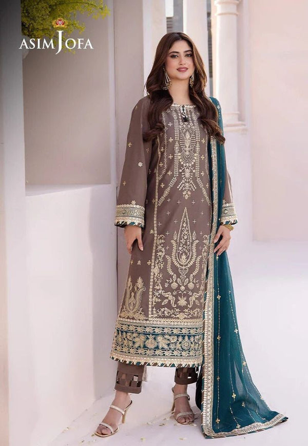 Asim Jofa Chiffon Suit-Replica Suits-Replica Zone