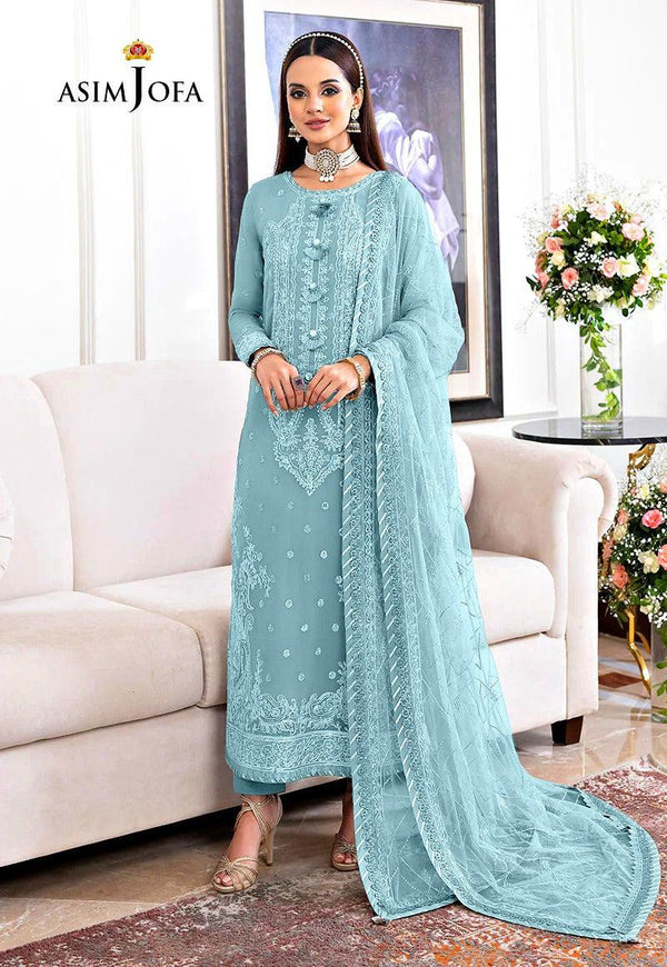Asim Jofa Chiffon Suit-Replica Suits-Replica Zone