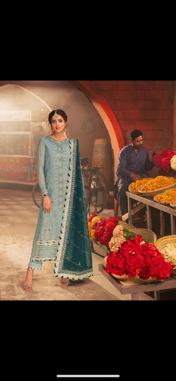 Asim Jofa Chiffon Suit-Replica Suits-Replica Zone