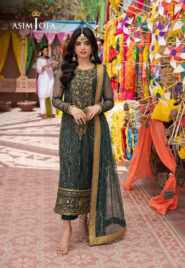 Asim Jofa Chiffon Suit-Replica Suits-Replica Zone