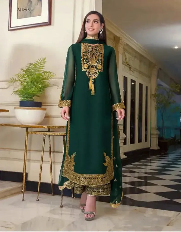 Asim Jofa Chiffon Suit-Replica Suits-Replica Zone