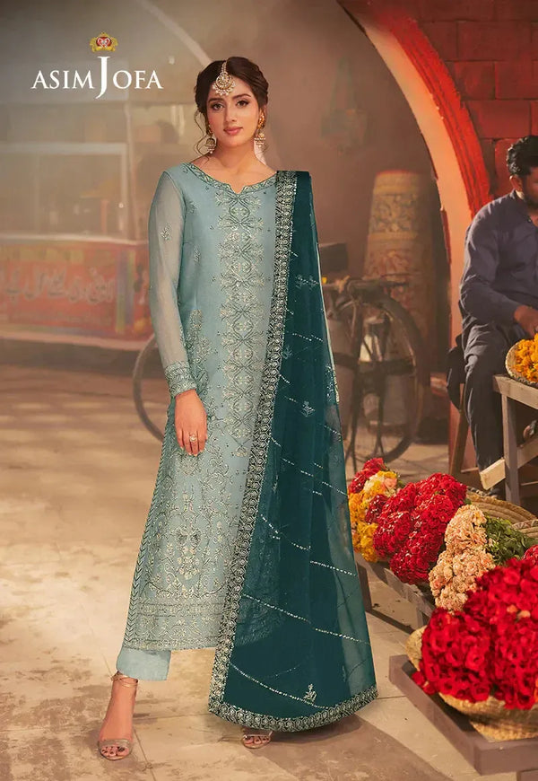 Asim Jofa Chiffon Suit-Replica Suits-Replica Zone