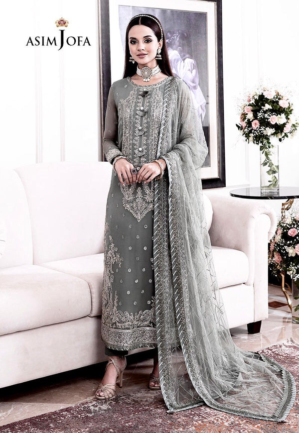 Asim Jofa Chiffon Suit-Replica Suits-Replica Zone