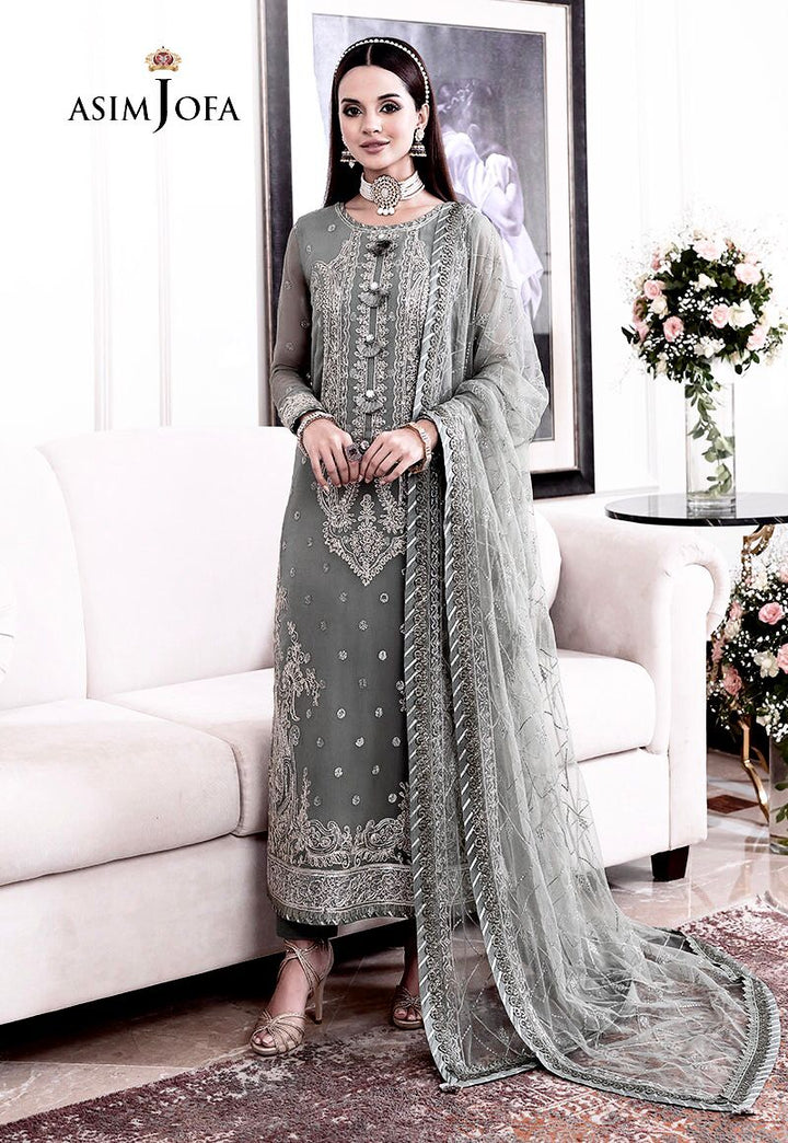 Asim Jofa Chiffon Suit-Replica Suits-Replica Zone