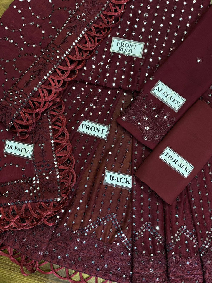 Asim Jofa Chiffon Suit-Replica Suits-Replica Zone