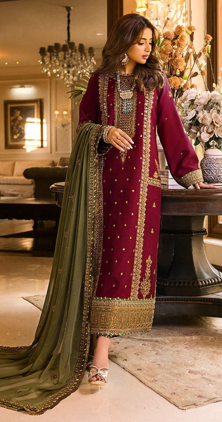 Asim Jofa Chiffon Suit-Replica Suits-Replica Zone