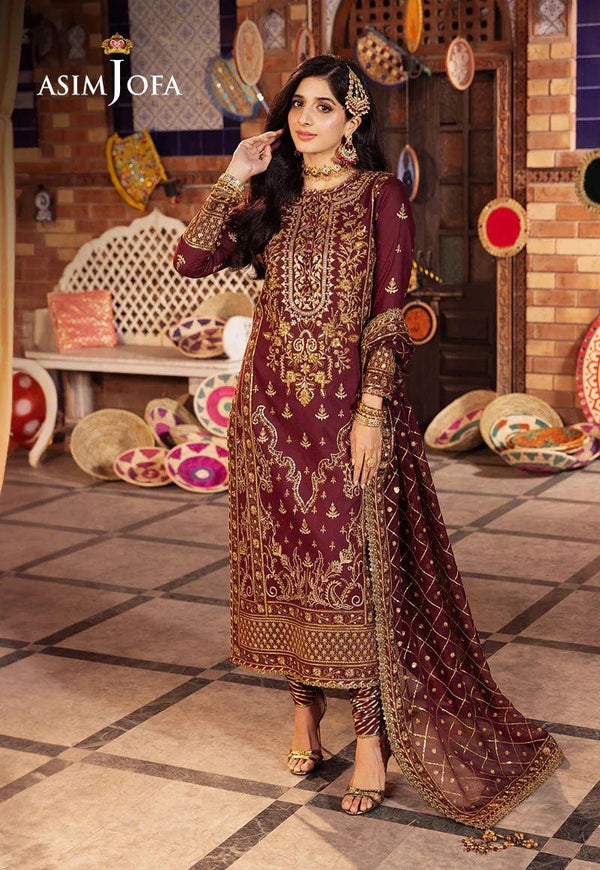 Asim Jofa Chiffon Suit-Replica Suits-Replica Zone