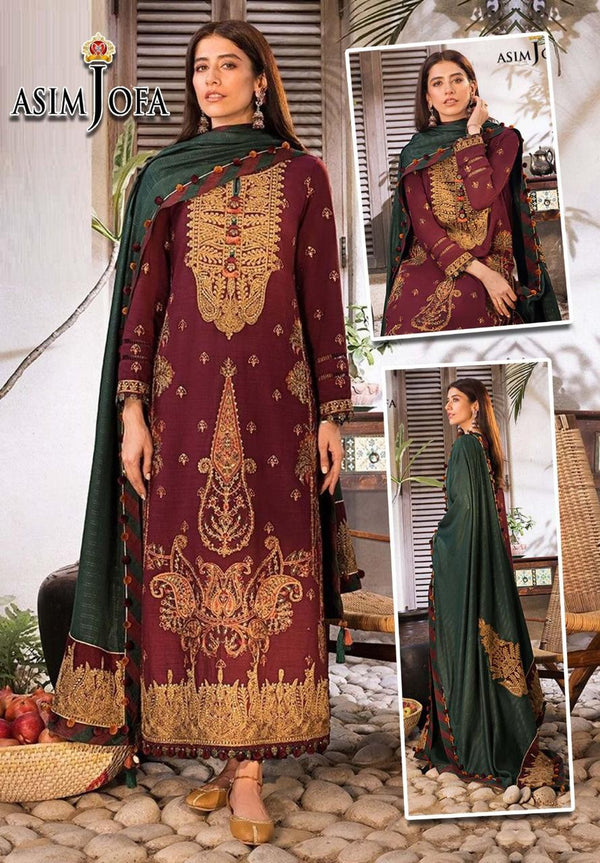 Asim Jofa Chiffon Suit-Replica Suits-Replica Zone