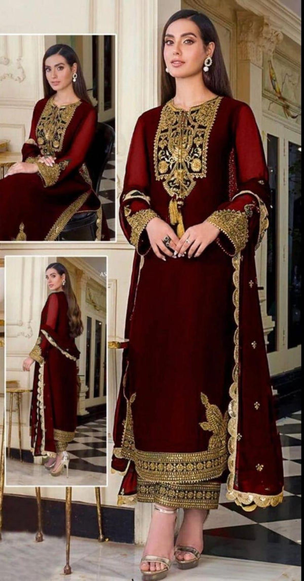 Asim Jofa Chiffon Suit-Replica Suits-Replica Zone