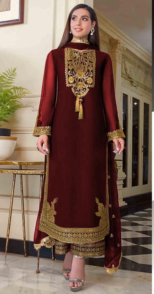 Asim Jofa Chiffon Suit-Replica Suits-Replica Zone