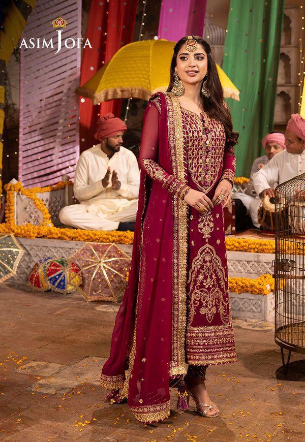 Asim Jofa Chiffon Suit-Replica Suits-Replica Zone