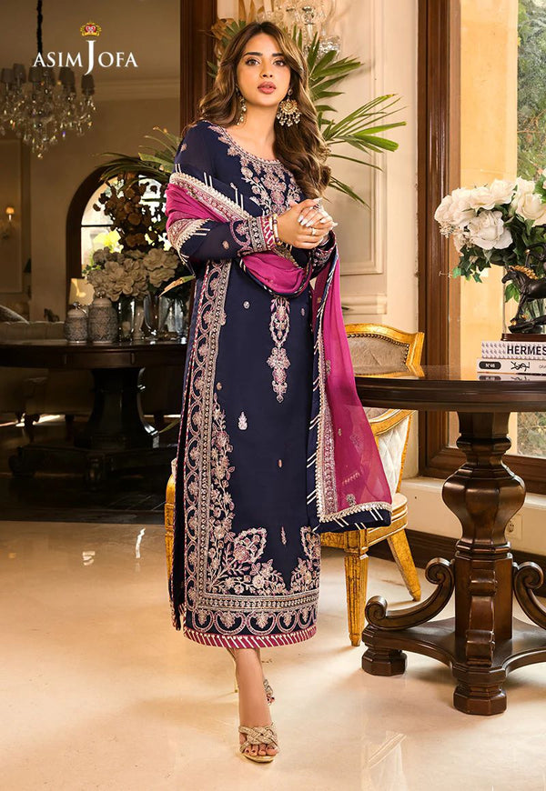 Asim Jofa Chiffon Suit-Replica Suits-Replica Zone