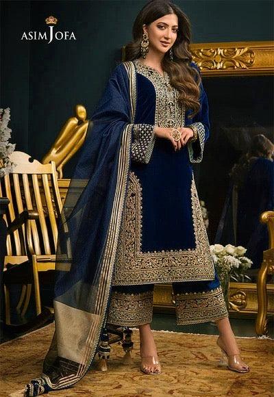Asim Jofa Chiffon Suit-Replica Suits-Replica Zone