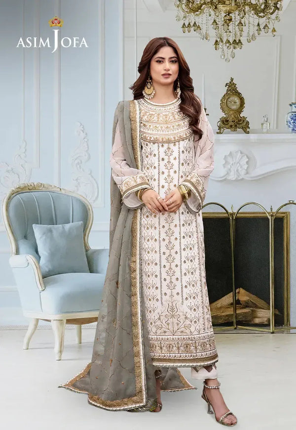 Asim Jofa Chiffon Suit-Replica Suits-Replica Zone