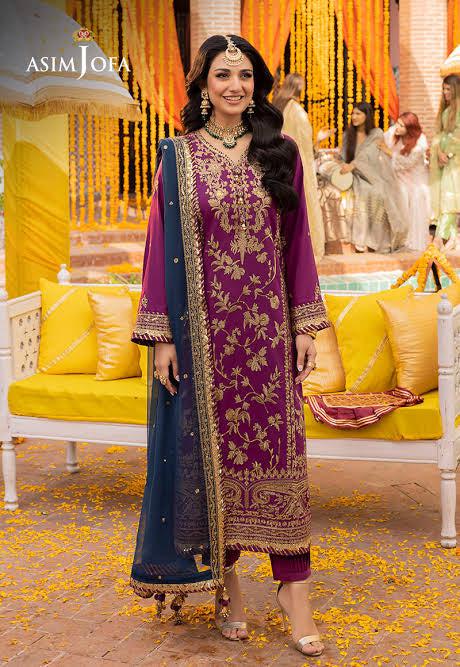 Asim Jofa Chiffon Suit-Replica Suits-Replica Zone