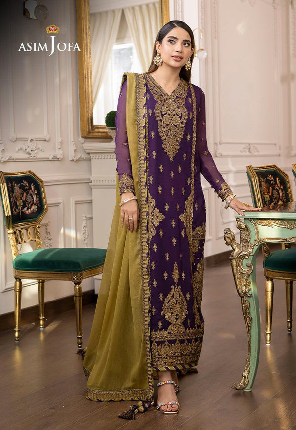 Asim Jofa Chiffon Suit-Replica Suits-Replica Zone