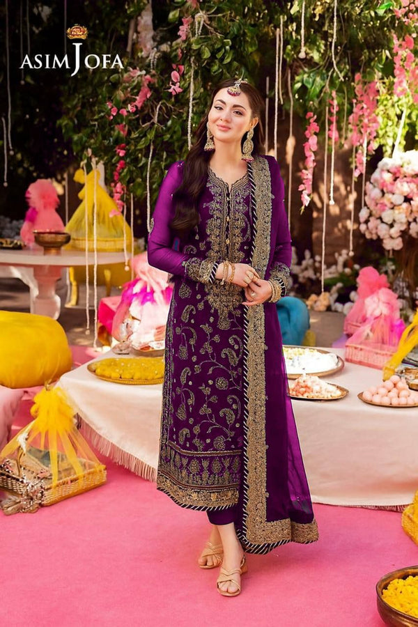 Asim Jofa Chiffon Suit-Replica Suits-Replica Zone