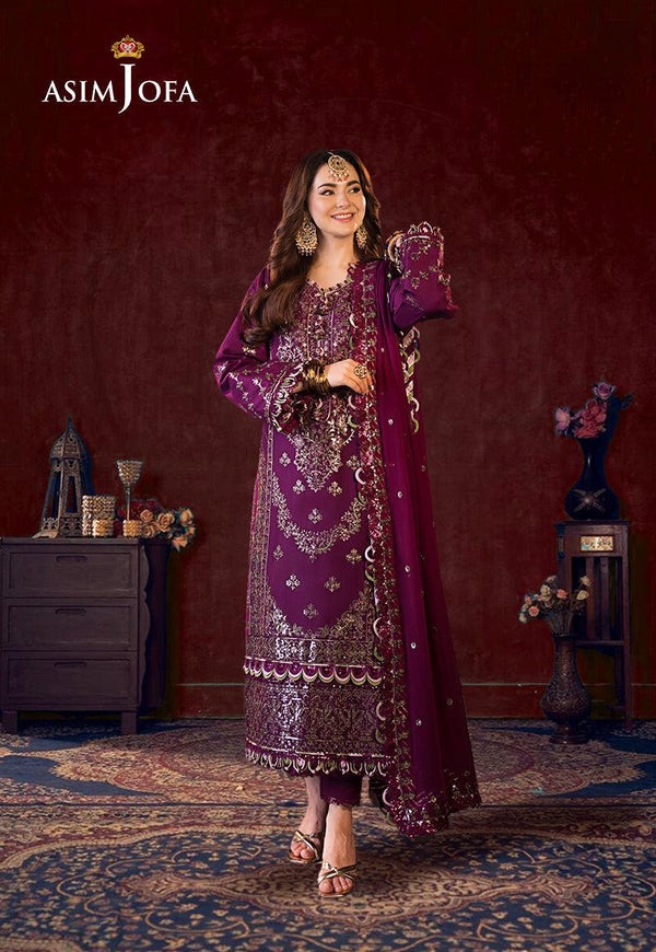 Asim Jofa Chiffon Suit-Replica Suits-Replica Zone