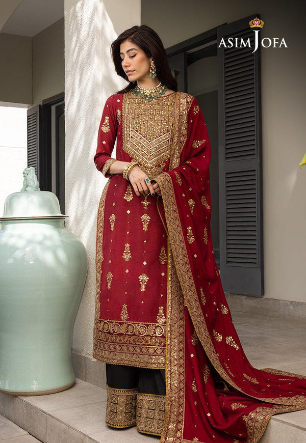 Asim Jofa Chiffon Suit-Replica Suits-Replica Zone