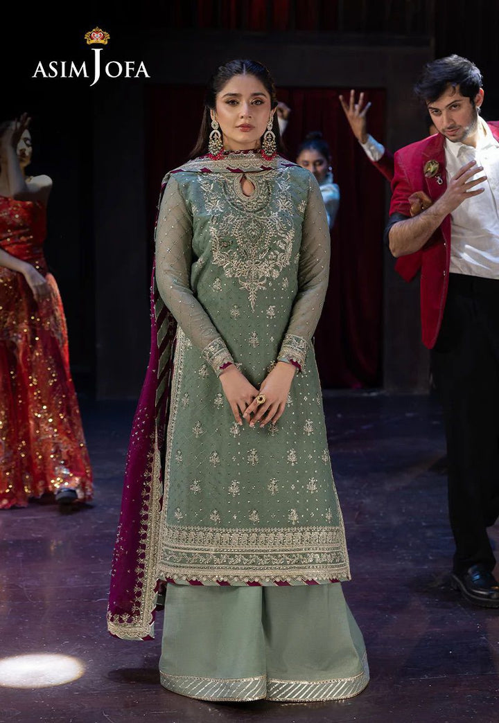 Asim Jofa Chiffon Suit-Replica Suits-Replica Zone