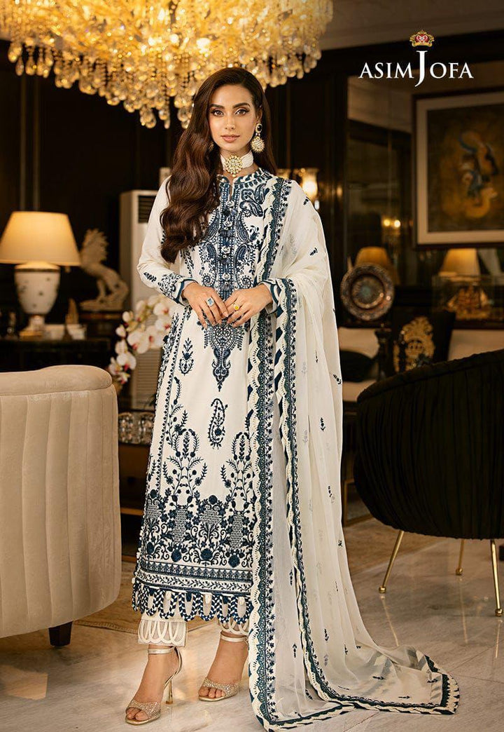 Asim Jofa Chiffon Suit-Replica Suits-Replica Zone