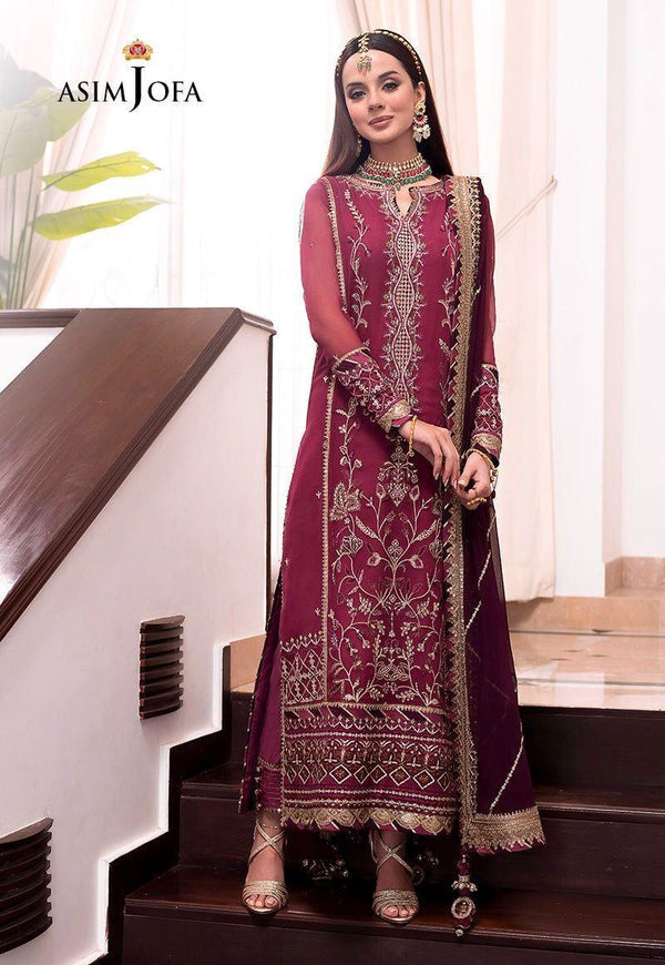Asim Jofa Chiffon Suit-Replica Suits-Replica Zone