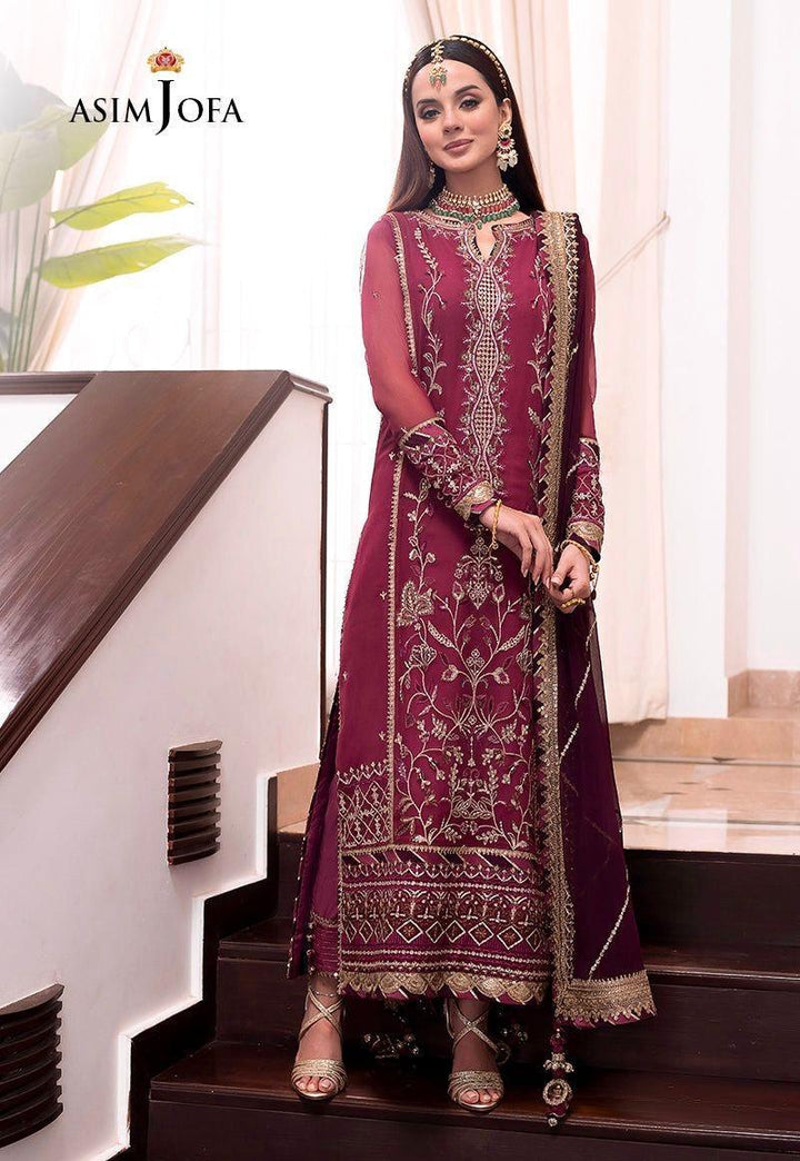 Asim Jofa Chiffon Suit-Replica Suits-Replica Zone