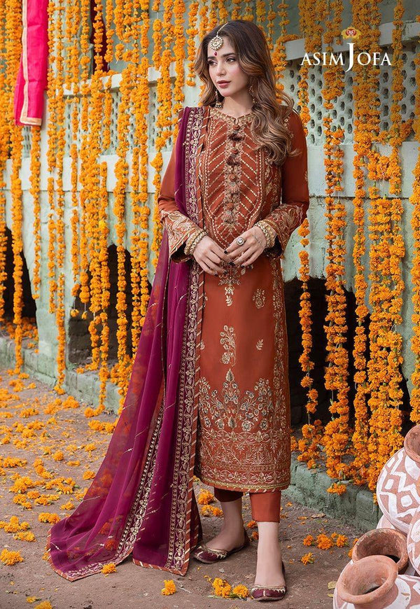 Asim Jofa Chiffon Suit-Replica Suits-Replica Zone