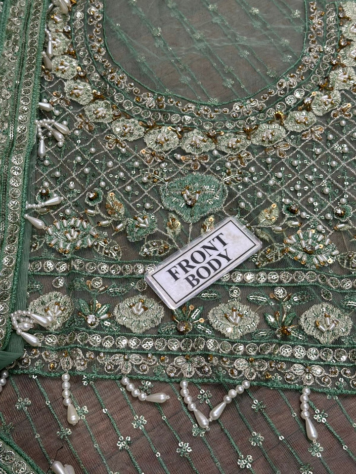 Asim Jofa Net Frock-Bridal Suits-Replica Zone