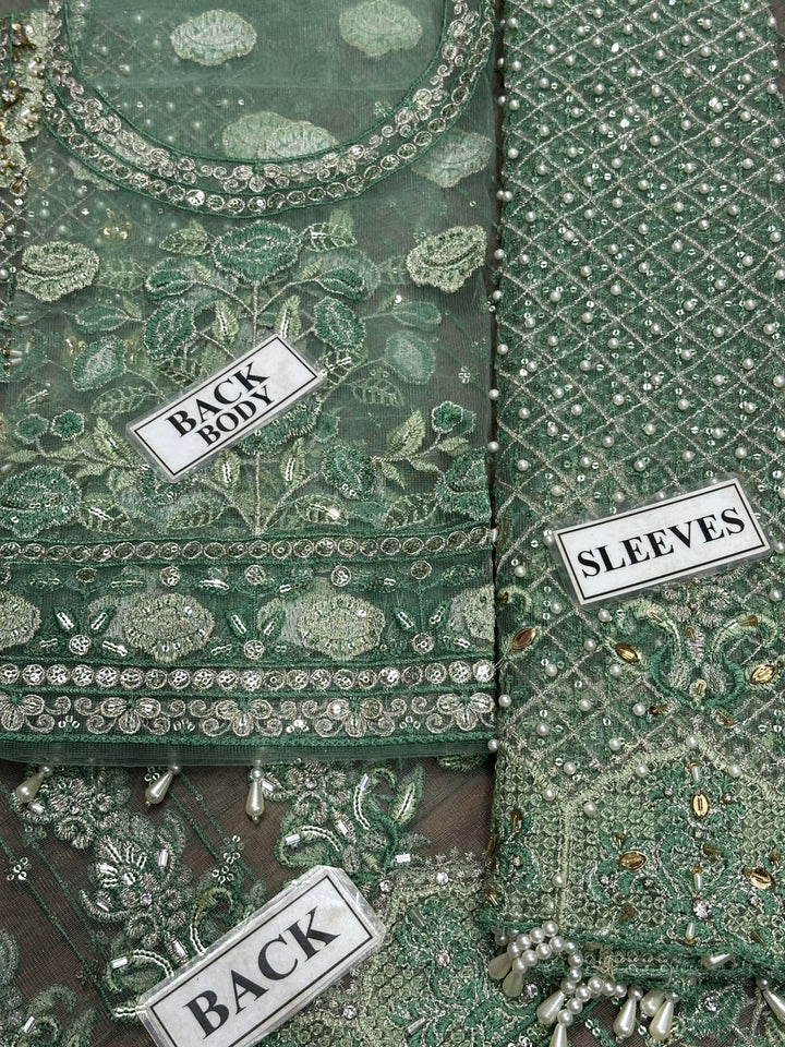 Asim Jofa Net Frock-Bridal Suits-Replica Zone