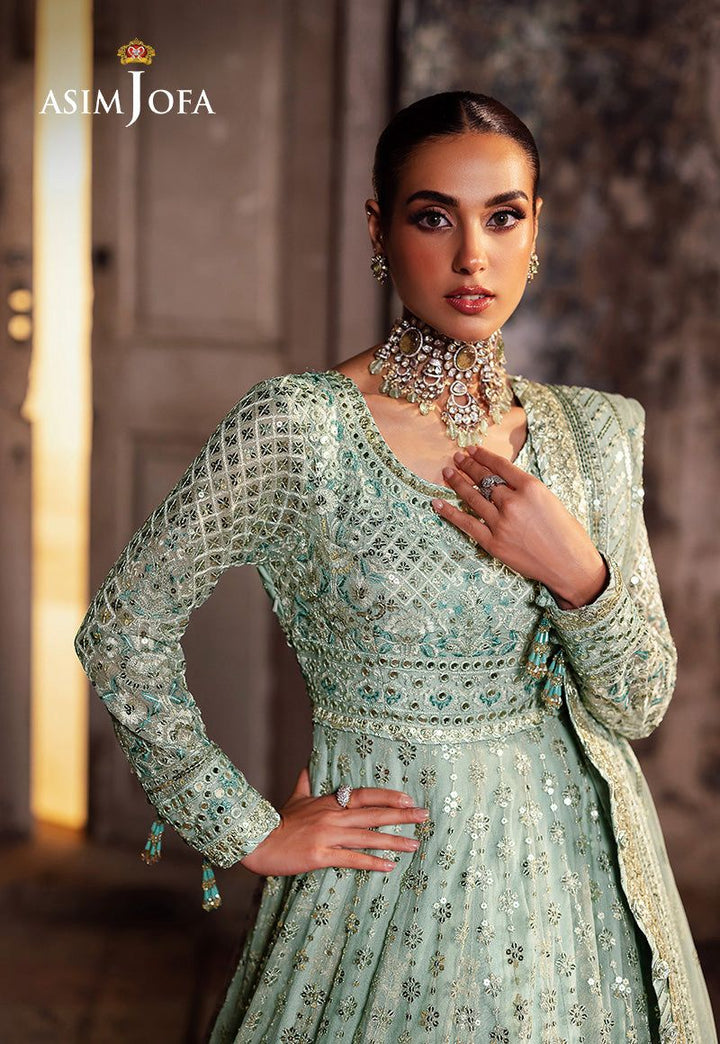 Asim Jofa Net Frock-Bridal Suits-Replica Zone