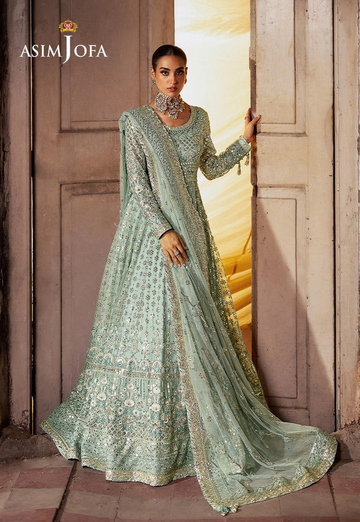 Asim Jofa Net Frock-Bridal Suits-Replica Zone
