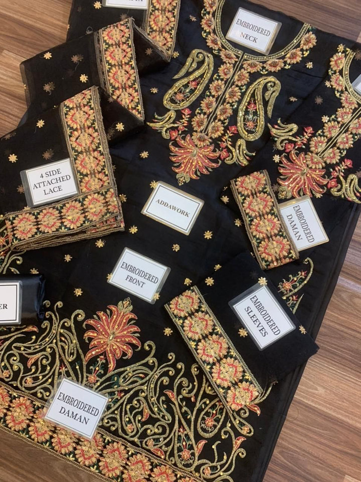 Asim Jofa Organza Suit-Replica Suits-Replica Zone